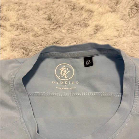 Gym King Men’s Light Blue T-Shirt size S - Picture 3 of 6